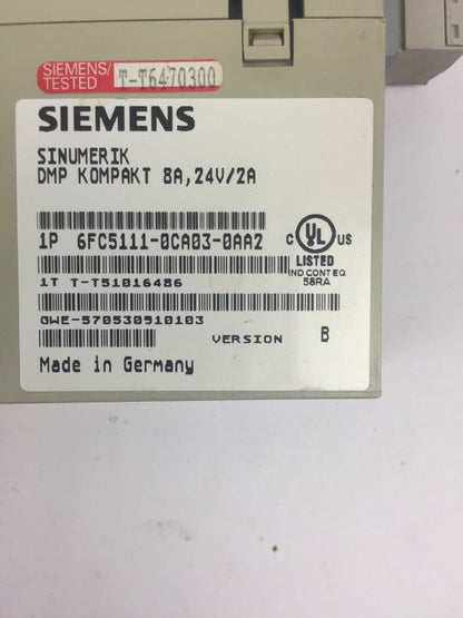 SIEMENS 6FC5111-0CA03-0AA2 DMP KOMPAKT 8A, 24V/2A