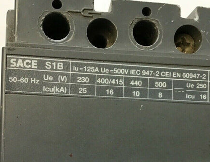 ABB S1B CIRCUIT BREAKER 125AMP 500V 3POLE