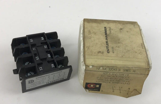 Eaton Cutler Hammer MC320KE31 Size A Type CR Electrical Interlock Ser. A1 (NEW)