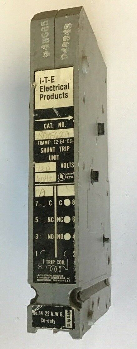 SIEMENS S01E62A SHUNT TRIP 120V 60HZ