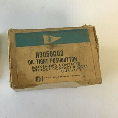 ITE H3056G03 OILTIGHT PUSHBUTTON MAINTAINED CONTACT W/O CONTACT BLOCKS