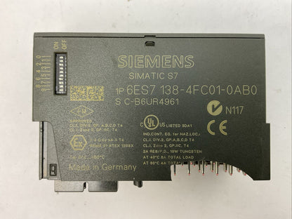 SIEMENS 1P 6ES7 138-4FC01-0AB0 SIMATIC S7 I/O MODULE PROFLSAFE 4F-DI/3F-DO DC24V