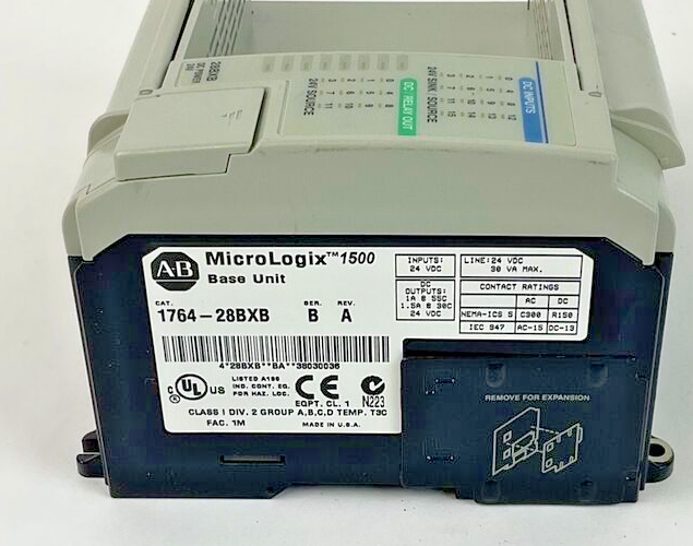 ALLEN BRADLEY 1764-28BXB BASE SER.B REV.A UNIT 1764-LRP PROCES. UNIT SER.C REV.B