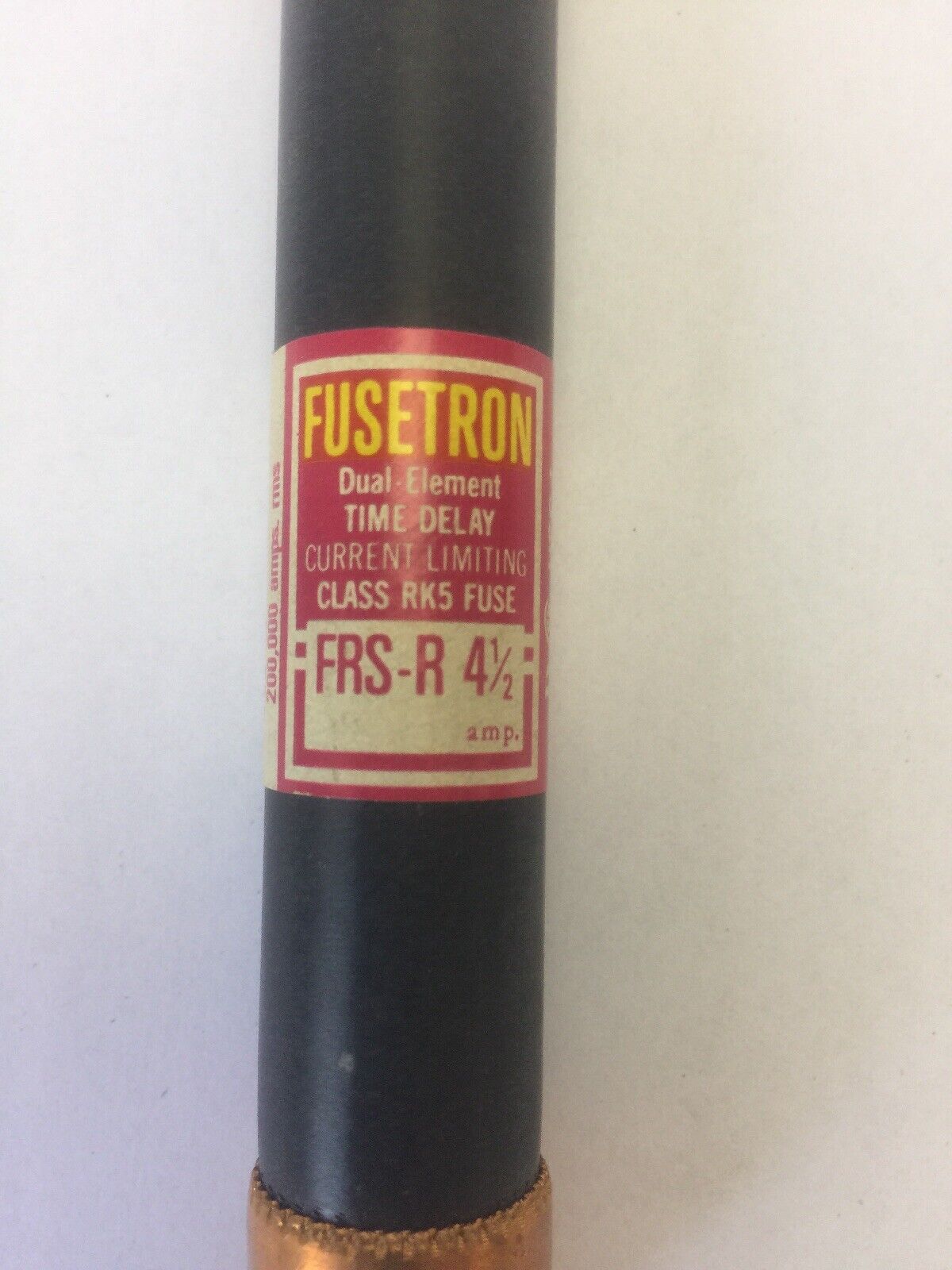 BUSSMAN FRS-R 4 1/2 FUSE 4-1/2 AMPS 600VAC CLASS RK5 DUAL ELEMENT (LOT OF 7)