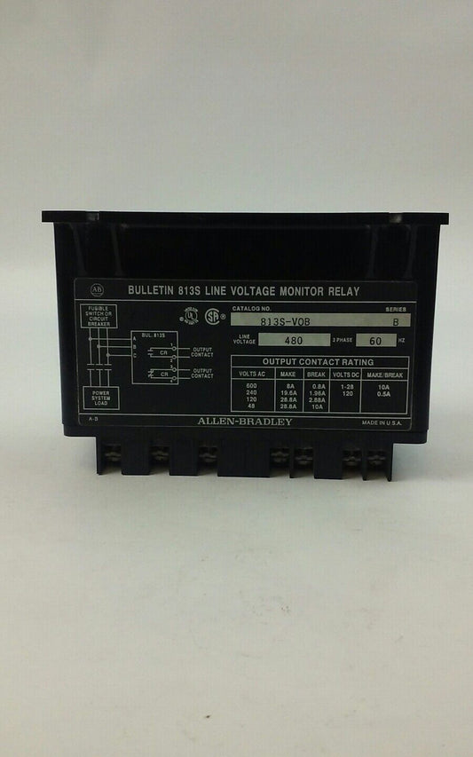 BULLETIN 813S LINE VOLTAGE MOITOR RELAY 813S-VOB 480V 60HZ