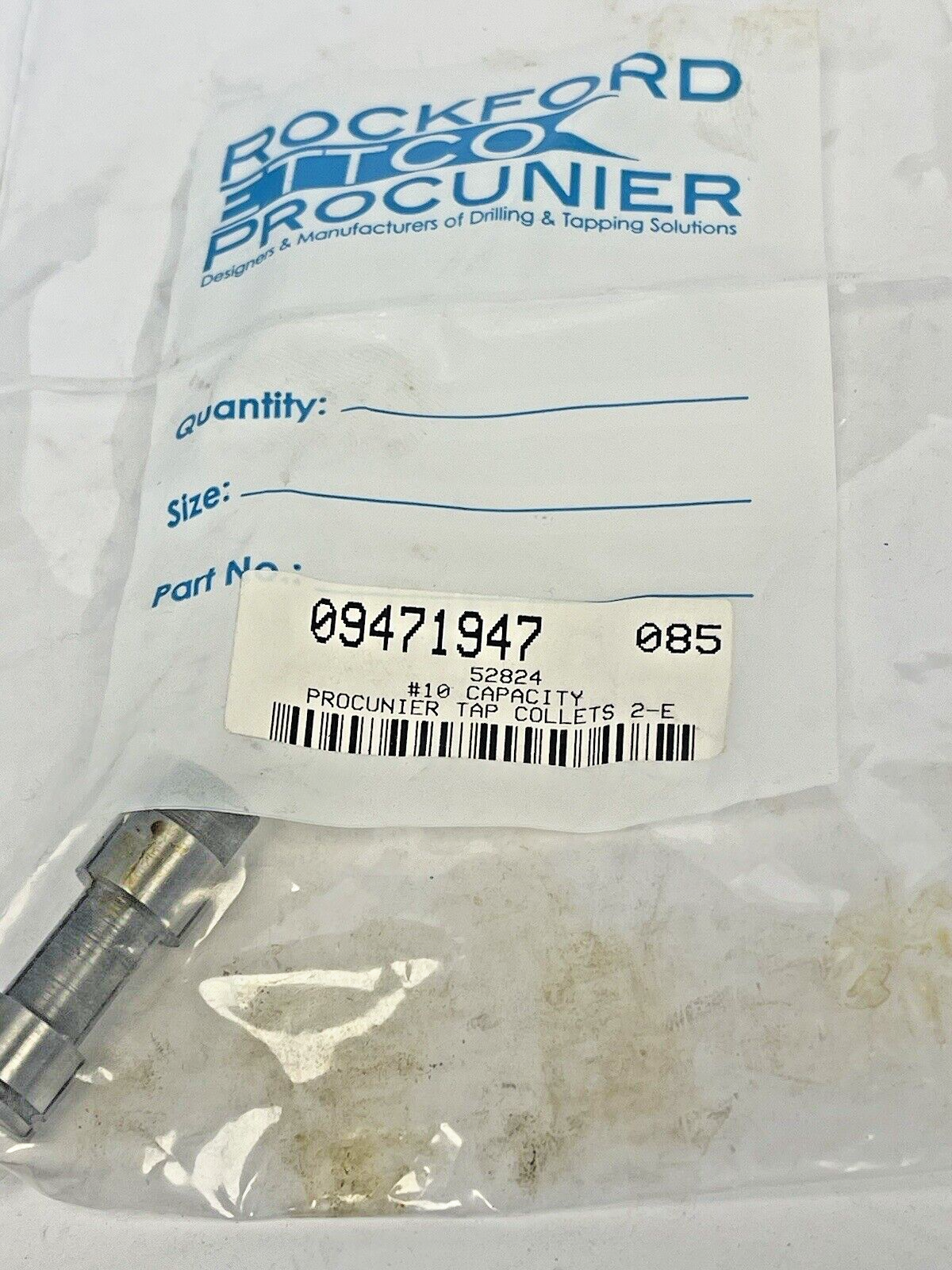ROCKFORD ETTCO PROCUNIER - 09471947 - TYPE 2-E TAP COLLET - #10 CAPACITY