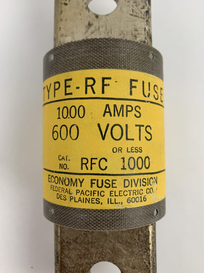 Economy Fuse RFC1000 1000A 600V Type-RF Fuse