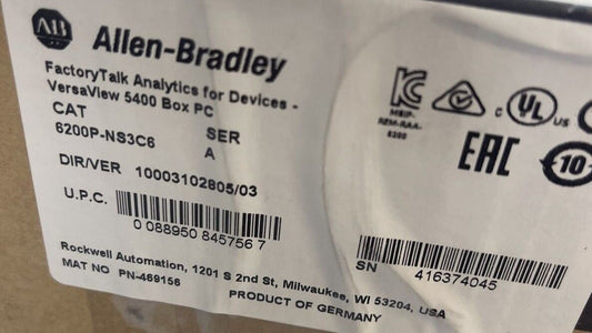 ALLEN BRADLEY 6200P-NS3C6 FACTORYTALK ANALYTICS FOR DEVICES VERSAVIEW 5400 BOX