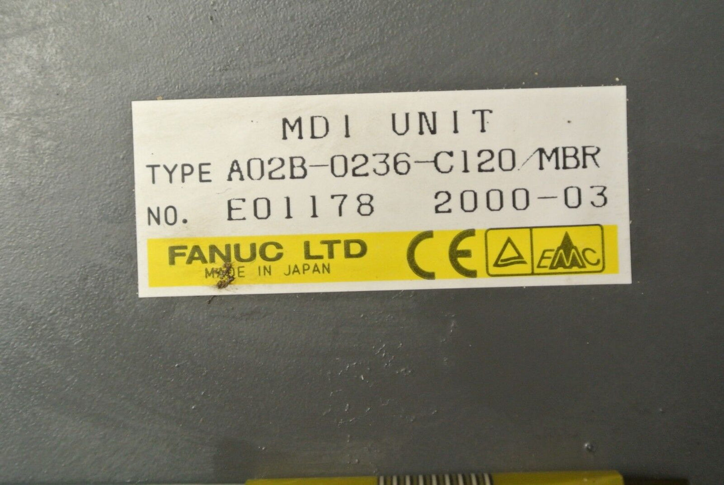 FANUC A02B-0236-C120/MBR / MDI UNIT / OPERATOR INTERFACE PANEL / KEYPAD