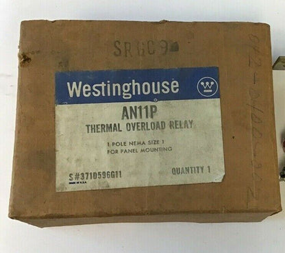 WESTINGHOUSE AN11P THERMAL OVERLOAD RELAY 600VAC
