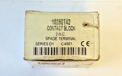 CUTLER HAMMER 10250T42 CONTACT BLOCK SER.D1 2 N.C. ***LOTOF3***
