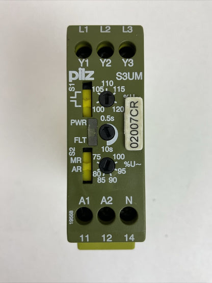 PILZ S3UM 24VDC UM 400/440VAC SAFETY RELAY