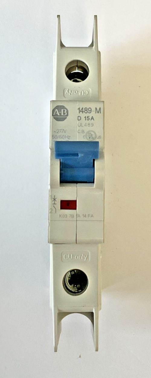 ALLEN BRADLEY 1489-M1D150 CIRCUIT BREAKER SER.D 10KA 277V 50/60HZ ***LOTOF2***