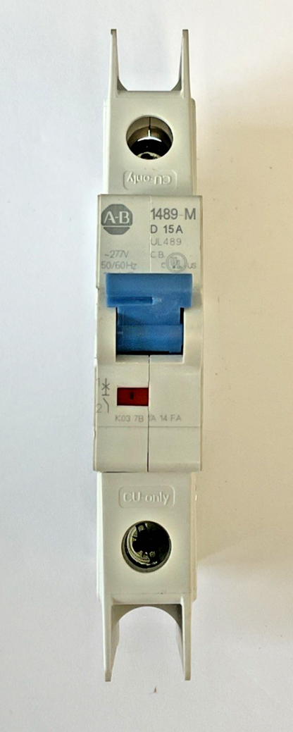 ALLEN BRADLEY 1489-M1D150 CIRCUIT BREAKER SER.D 10KA 277V 50/60HZ ***LOTOF2***