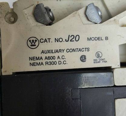 WESTINGHOUSE A201K3CA MOTOR CONTROL - SIZE 3 - MODEL J20 - 90A - 3-PH 5277c15g04
