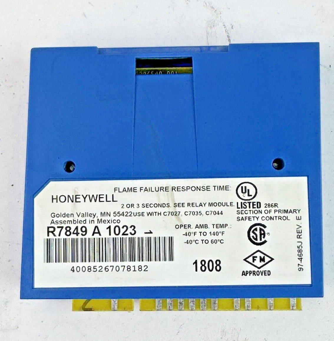 HONEYWELL - RM7890 A 1015 - ULTRAVIOLET FLAME AMPLIFIER - BURNER CONTROL -DESCR.