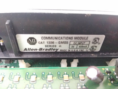 ALLEN BRADLEY 1336F-BRF20-AA-EN-GMS5-L8E AC DRIVE 480V 3PH W/ 1336-GMS5 SER. A