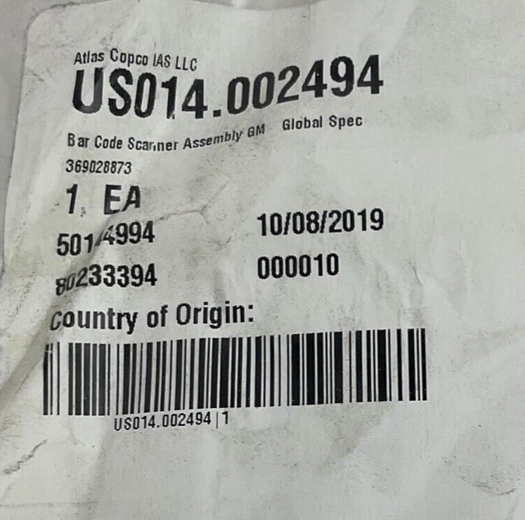 HONEYWELL 1910IER-3-25156 BARCODE SCANNER KIT BOM REV.D
