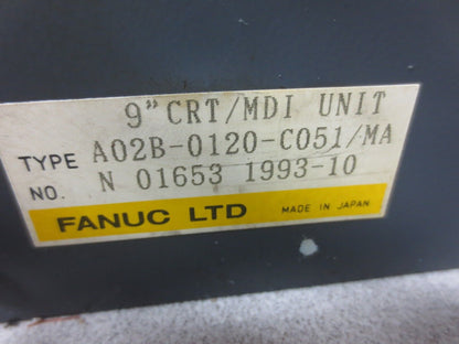 FANUC A02B-0120-C051/MA 9" CRT/MDI UNIT - incl. MDT947B-2B