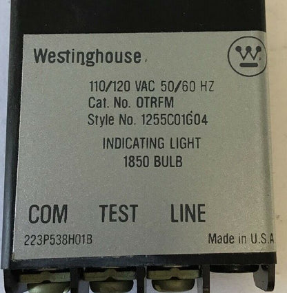 WESTINGHOUSE OTRFM MINATURE INDICATOR LIGHT W/O BULB 1255C01G04