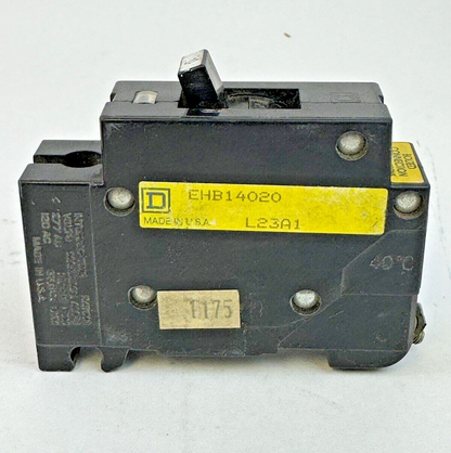 SQUARE D - EHB14020 - BOLT-ON CIRCUIT BREAKER - 1 POLE/20 A/ 277 VAC/ TYPE EHB4