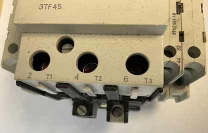 SIEMENS 3TF4522-0A CONTACTOR W/AUX 3TY7 561-1A/ 3TY7 561-1B 600V