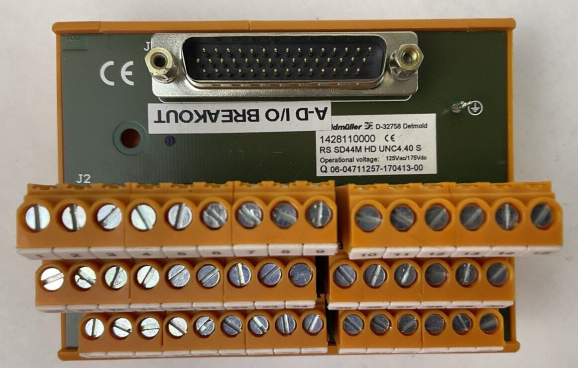 WEIDMULLER 1428110000 TERMINAL BLOCK RS SD44M HD UNC4.40 S 125VAC 175VDC
