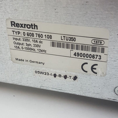 REXROTH 0 608 750 108 SERVO AMPLIFIER LTU350.