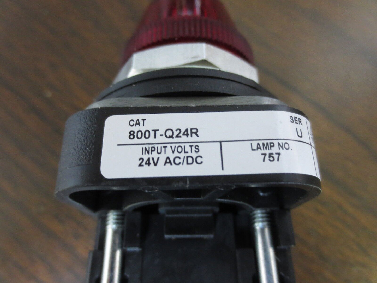ALLEN-BRADLEY 800T-Q24R Ser. U - PILOT LIGHT, RED - INPUT 24V AC/DC