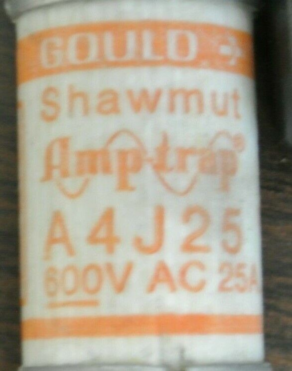 LOT of 4 / SHAWMUT A4J25 AMP-TRAP® CLASS J FUSE / 25A / 600V