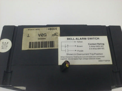 GENERAL ELECTRIC TEB132050 CIRCUIT BREAKER TRIP UNIT 3P 240V 50A 10Ka GREEN TAG