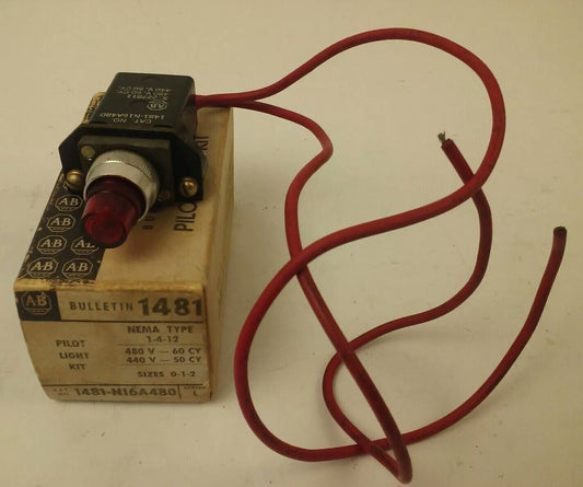 ALLEN BRADLEY 1481-N16A480 SER. L PILOT LIGHT KIT 440/480V-50/60HZ, W/ X-227811