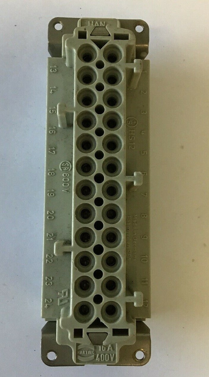 HARTING HAN E24F TERMINAL CONNECTOR FEMALE 24 SOCKET 16AMP 400V***LOTOF2***
