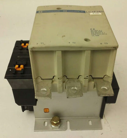 TELEMECANIQUE LC1F265 CONTACTOR, 3PH 600VAC 285A 200HP W/ 24V 40/400HZ  COIL