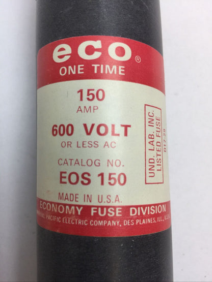 ECONOMY EOS150 ECO ONE TIME FUSE 150AMP 600VAC