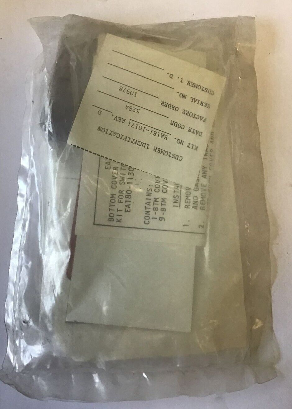 NAMCO EA181 10171 REV.D LEVER SHAFT AND O-RING ASSY KIT