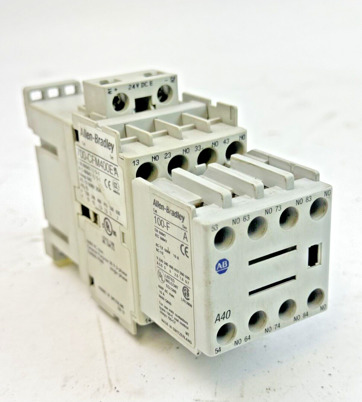 ALLEN BRADLEY - 700-CFM400E* SER. A & 100-F SER. A W/ COIL 24VDC