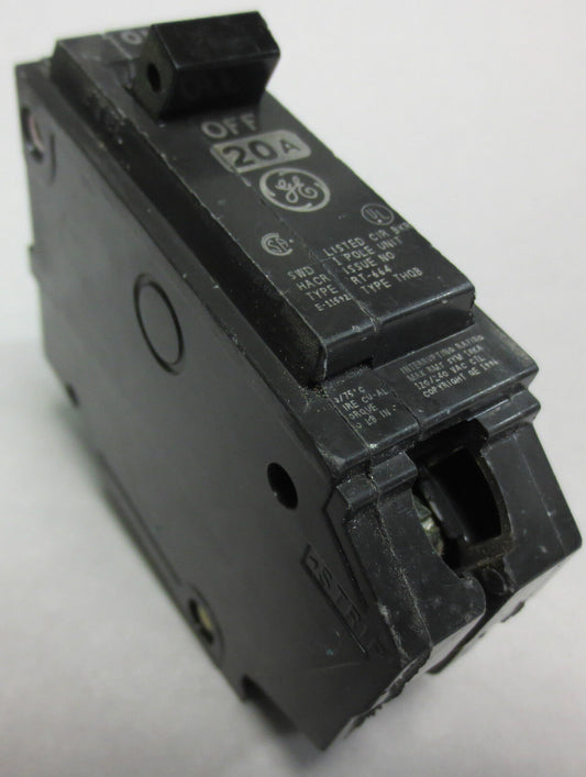 GENERAL ELECTRIC SWD HACR TYPE RT-664 / THQB 20A 1 POLE CIRCUIT BREAKER