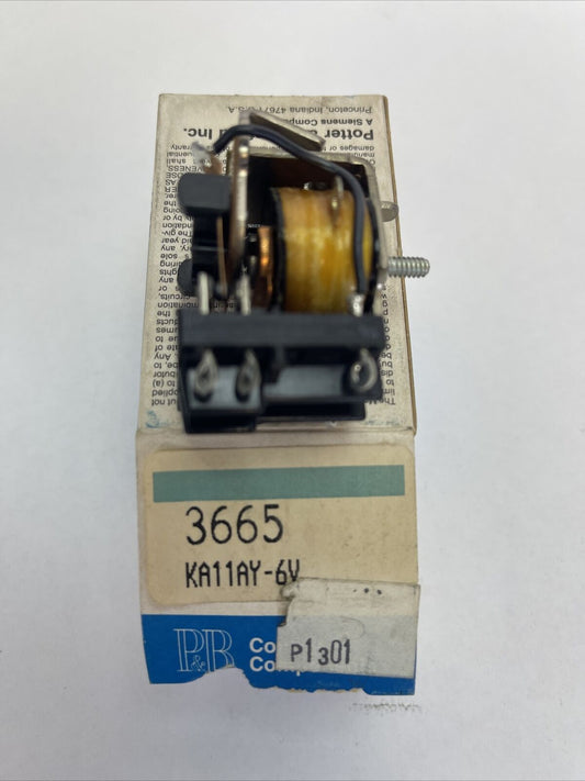 AMF POTTER & BRUMFIELD KA11AY-6V RELAY 6V 50/60HZ