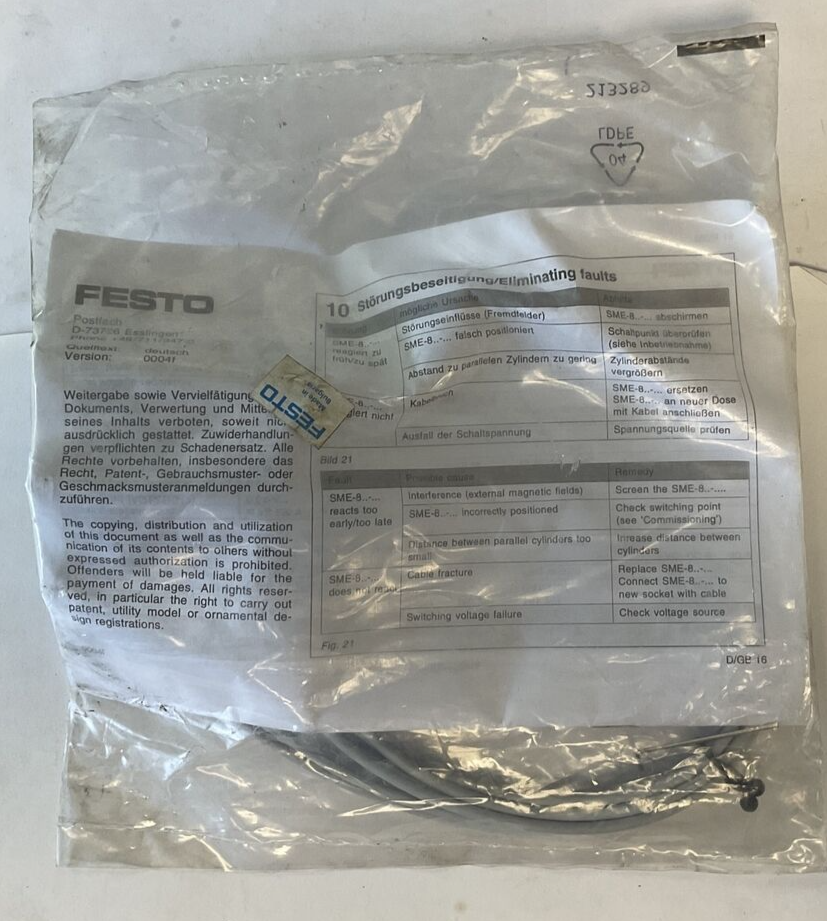FESTO 152820 PROXIMITY SENSOR 230VAC/VDC