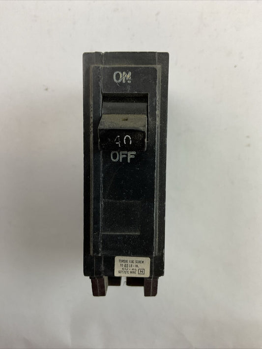 GE THHQB1140 CIRCUIT BREAKER 1POLE 40AMP 120/240VAC