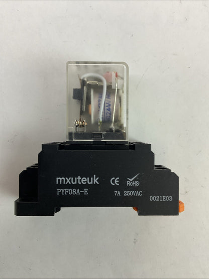 MXUTEUK HH52P-L RELAY 6-380VAC 5A 6-220VDC 5A PYF08A-E RELAY SOCKET 250VAC 7A
