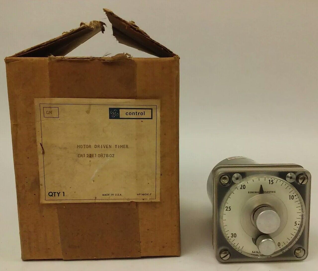 GE CR122E1087B02 MOTOR DRIVEN TIMER, 115/230V, 15/30 MAKE, 3/1.5 BREAK, 60HZ,NEW