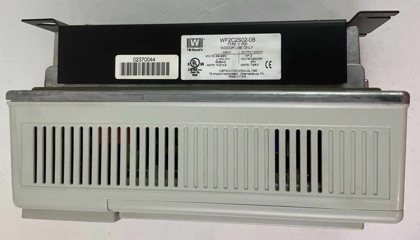 TB WOOD'S WF2C2S02-0B E-TRAC WF2 SENSORLESS VECTOR DRIVE 2HP 0-200/230V 7.8/6.8A
