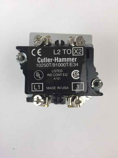 CUTLER HAMMER 10250T3023 SELECTOR SWITCH WITH 10250T/91000T/E34 CONTACT