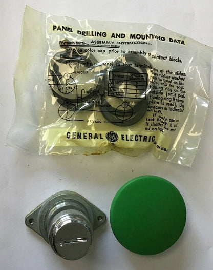 GENERAL ELECTRIC CR2940UK200G GREEN PUSHBUTTON LG MUSHROOM HEAD