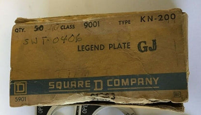 SQUARE D LEGEND PLATE 9001 KN-200 "CLOSE/STOP/OPEN"  ***LOTOF23***