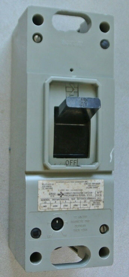 I-T-E / GOULD KS-21124 L5 CIRCUIT BREAKER / 225A / 2 POLE / NO LUGS