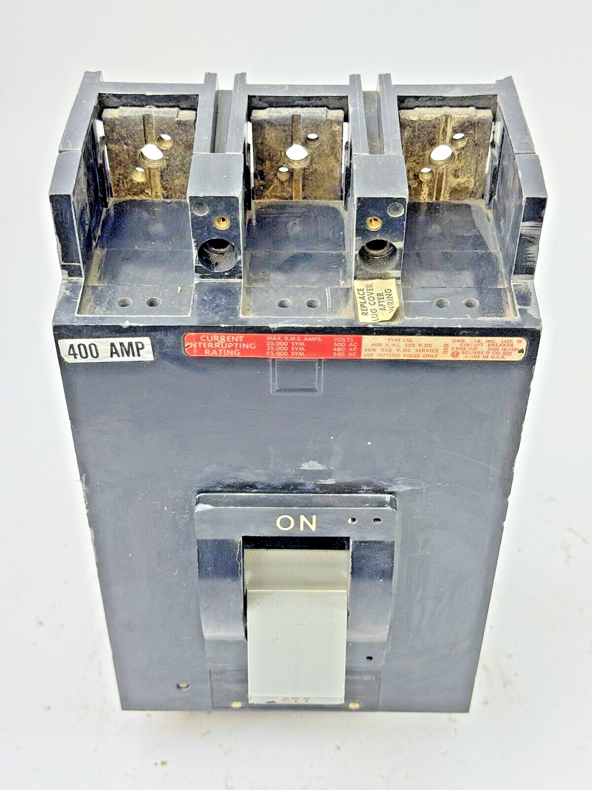 SQUARE D - LHL36400 SER. 3 -MOLDED CASE CIRCUIT BREAKER-400 AMP, 3 POLE, 600 VAC