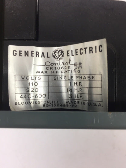 GE CR1062R5A MANUAL MOTOR STARTER